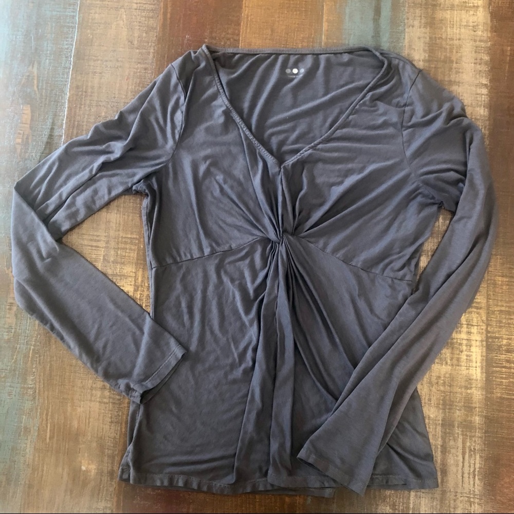 three dots refined jersey twist top L EUC